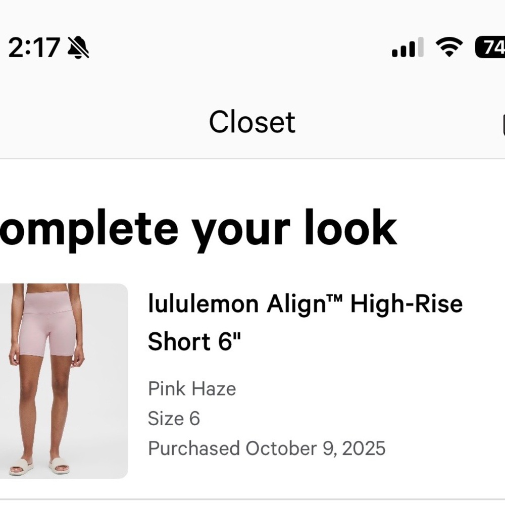 NWOT lululemon align shorts 6 - Picture 6 of 6